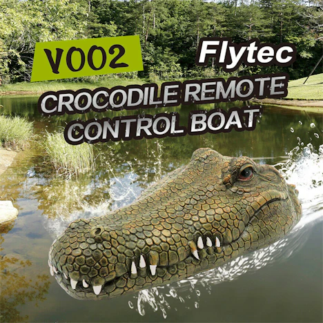 Flytec V002 RC Boat 2.4G Elektro-Rennboot Simulation Krokodilkopf Spielzeug W2X5