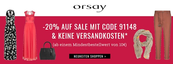 Nur noch heute! 20% Extra-Rabatt bei Orsay auf bereits reduzierte Ware