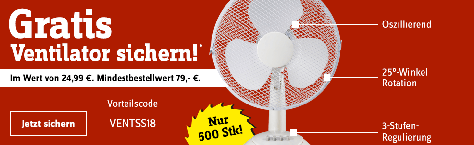 Gratis Ventilator bei Conrad - zu Bestellungen ab 79€