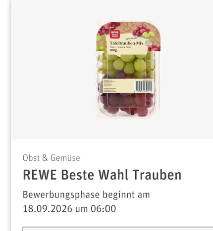 ab 18.9. neuer Rewe Produkttest