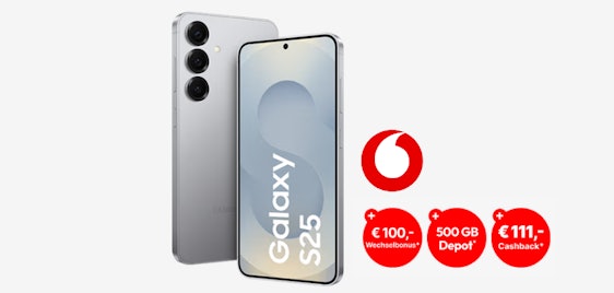Effektiv GRATIS 🤙 Samsung Galaxy S25 mit 25GB Vodafone-Flat für 29,99€ mtl.