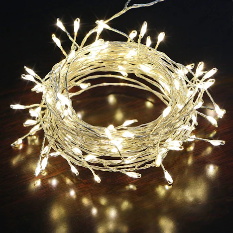 100er LED Outdoor Lichterkette mit 6M Flexible Silberdraht für EUR7.99
