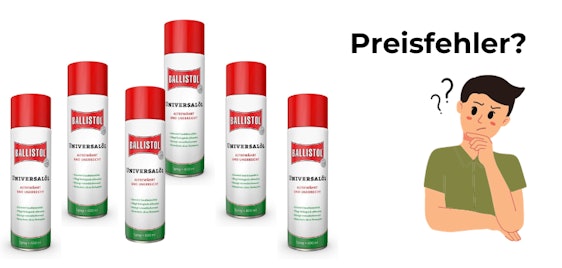 Leider vorbei! - 6x Ballistol Universalöl 400ml – Jetzt für nur 10,45€ bei Amazon!