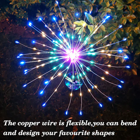 2ST Außensolarbetriebene Feuerwerk-Lichter