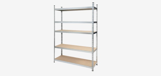 Parkside Schwerlastregal für 40€ - verzinkter Stahl, 5 Holzböden, Stecksystem