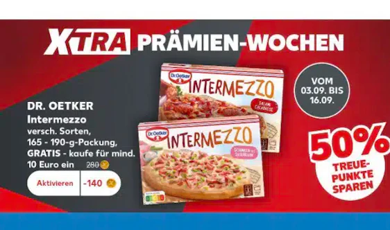 gratis Kaufland Prämien für die Hälfte der Punkte 10€ MEW