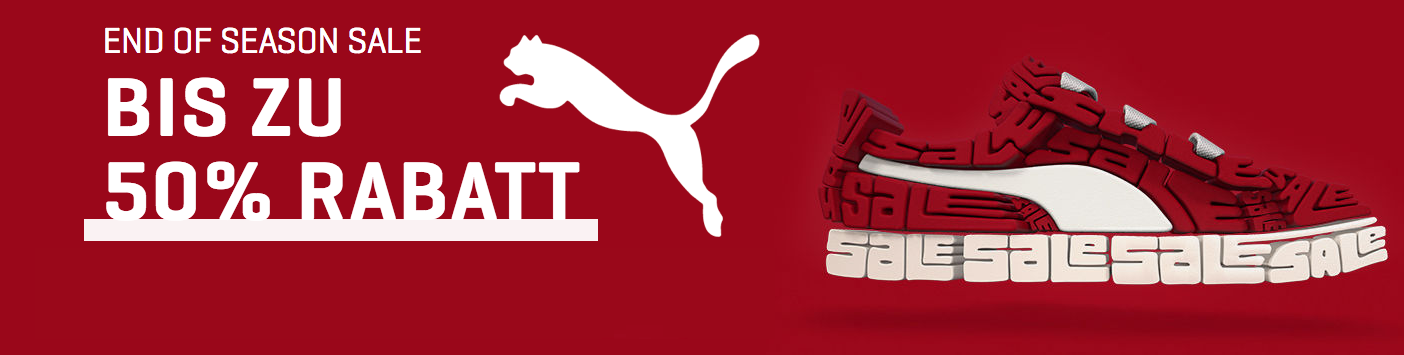 End of Season Sale bei Puma - Bis zu 50 % Rabatt