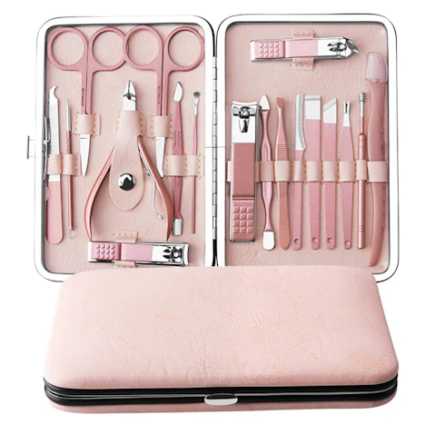 18-teiliges Nagelhautschieber Nagelfeilen Nagelscheren Nagelpflege Reise Beauty Kit