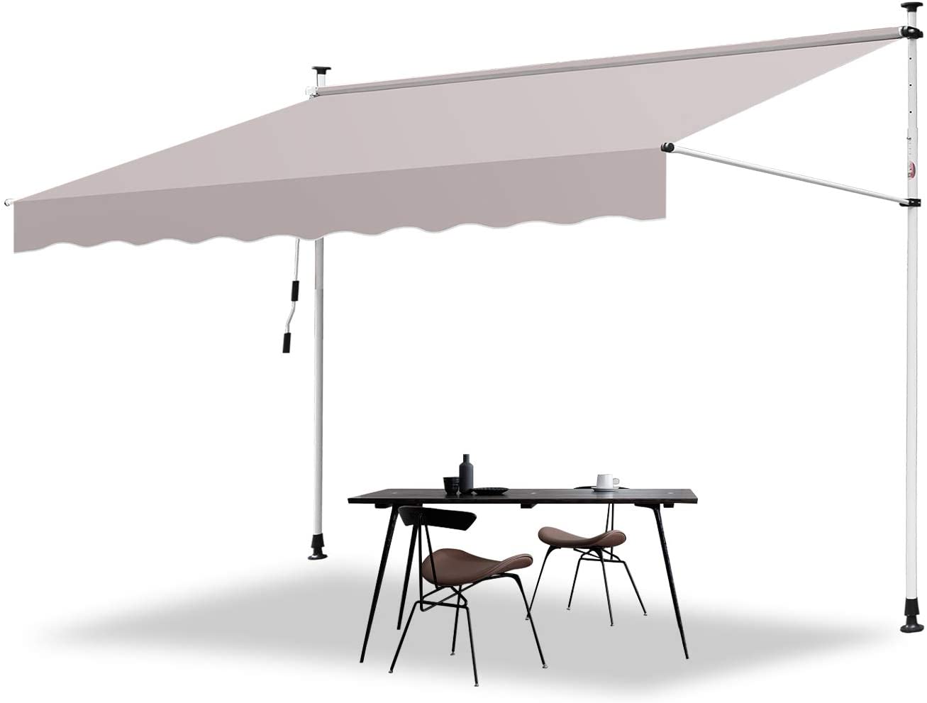 VINGO 300 x 120cm Balkonmarkise Sonnenschutz mit Handkurbel, UV-beständig,höhenverstellbar, Eine Vielzahl von Farben erhältlich