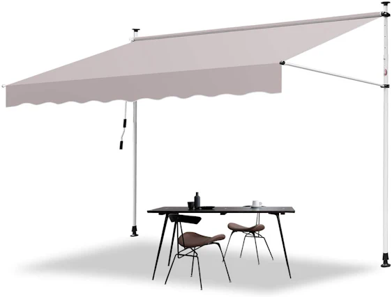 VINGO 300 x 120cm Balkonmarkise Sonnenschutz mit Handkurbel, UV-beständig,höhenverstellbar, Eine Vielzahl von Farben erhältlich