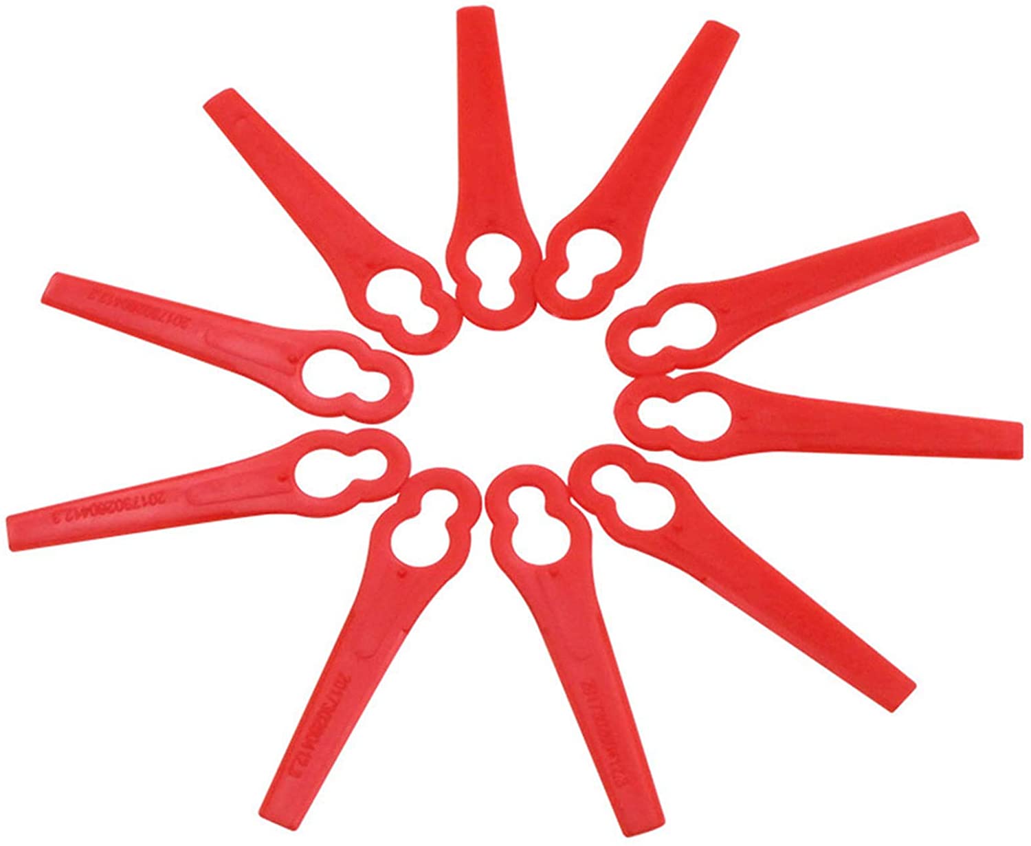 100 Stück Rasentrimmer Ersatzmesser Kunststoffmesser für FRT18A, FRT18A1, Kunst46155, FRT20A1 Rasentrimmer Zubehör