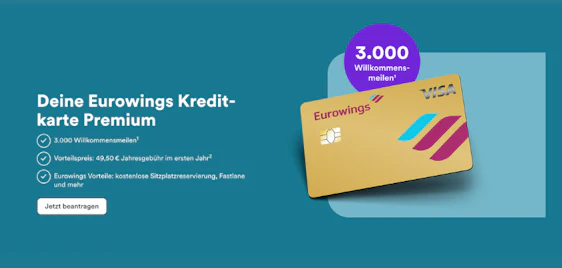 ⭐ Eurowings Kreditkarte mit 3.000 Willkommensmeilen ✈️ | Kostenlose Teilnahme bei Miles & More