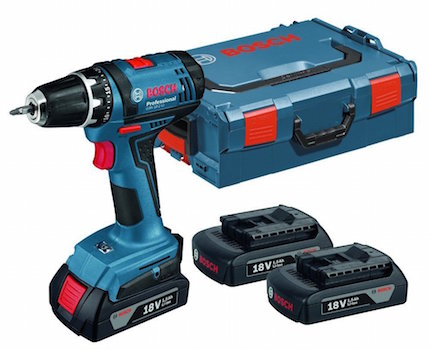 Bosch GSR 18-2-Li (Professional Akku-Bohr-Schrauber inkl. 3 x 1,5 Ah Akku + L-Boxx) für 150€ bei eBay