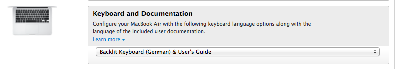Macbook mit deutscher Tastatur bestellen