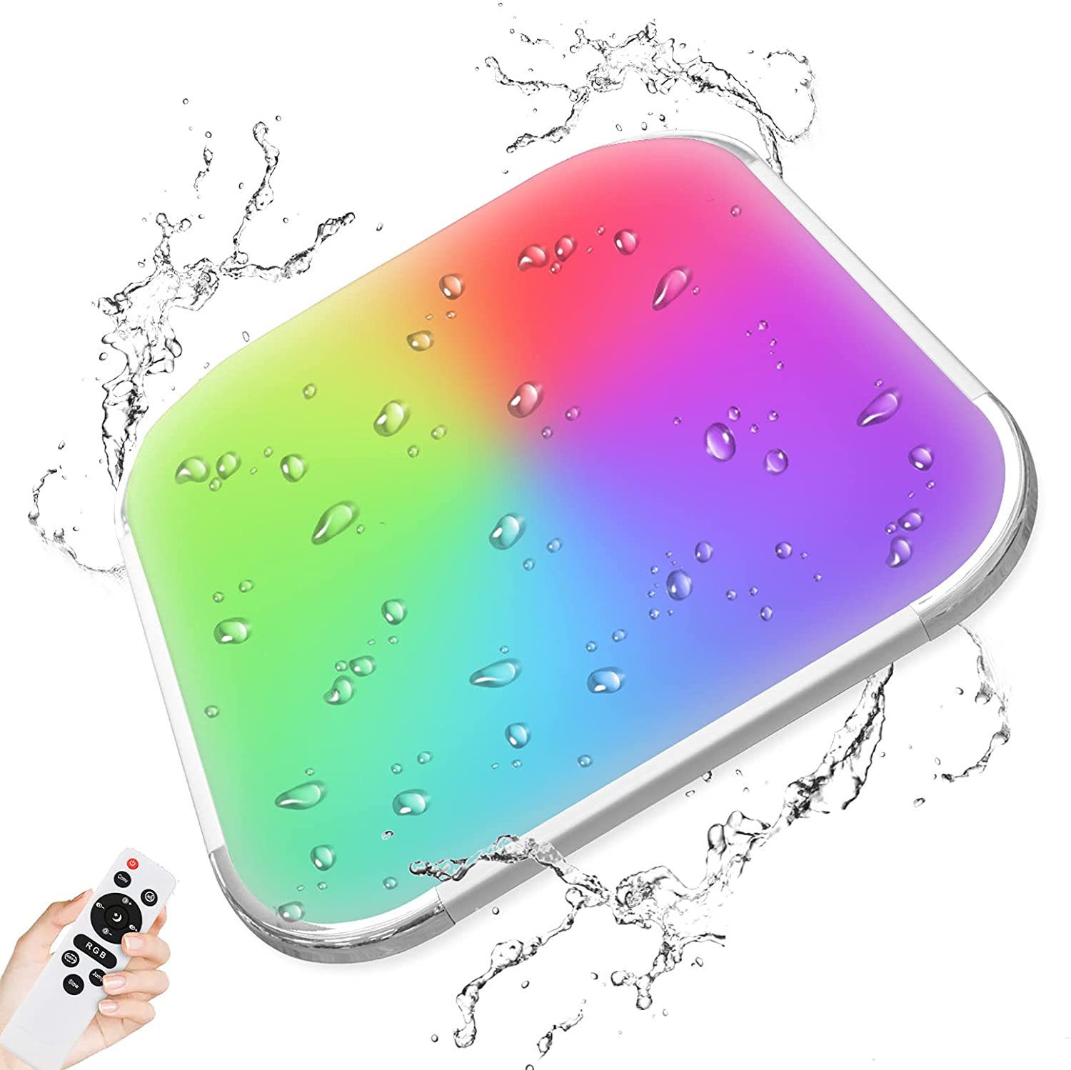 SWANEW RGB Dimmbar 36W LED Deckenleuchte mit Fernbedienung, 2700K-6500K