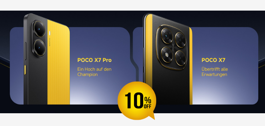 10% für Vorbesteller:innen - die neuen POCO X7 Modelle - vorab reservieren, 90W HyperCharge, 1,5K AMOLED Display