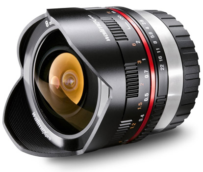 Walimex Pro 8mm 1:2,8 für 227€ - Fish-Eye-Objektiv für Sony E, Fuji X oder Samsung NX