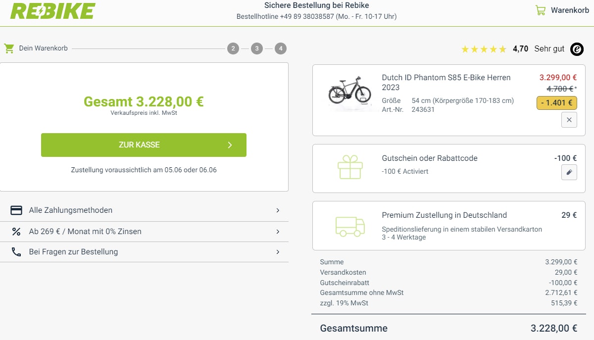 reBike Gutschein einloesen