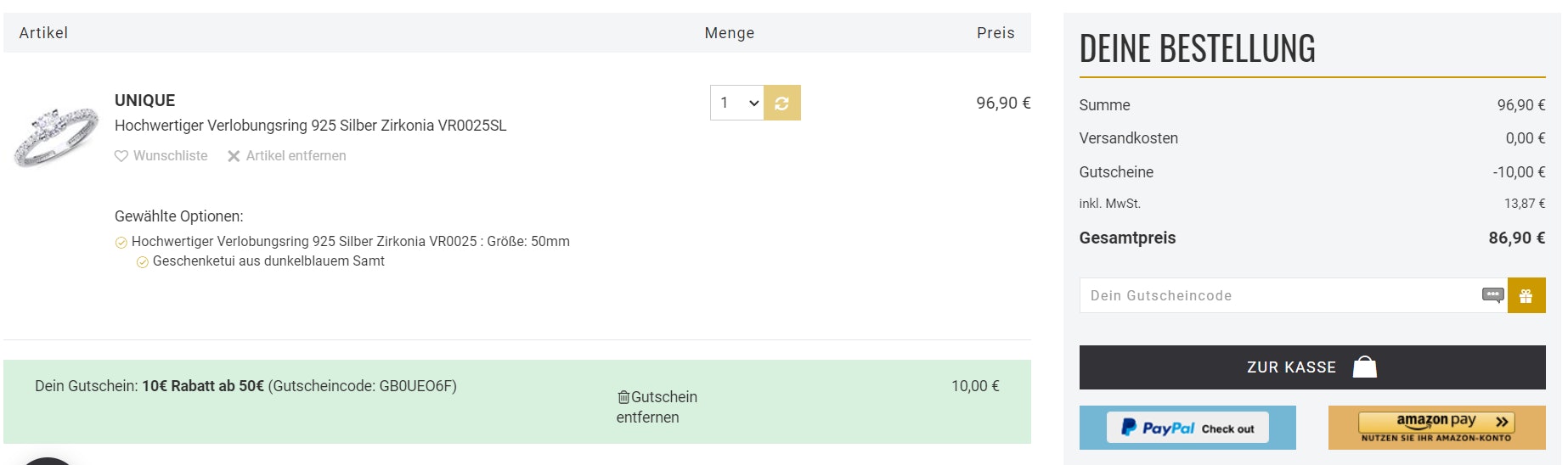 The Jeweller Gutschein