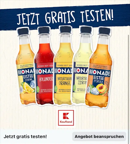Bionade gratis & exklusiv bei Kaufland: Jetzt kostenlos testen und genießen!