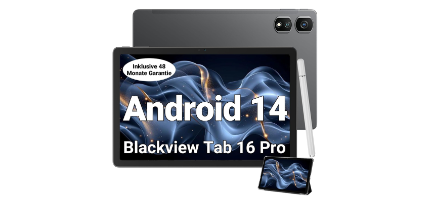 Blackview Tab 16 Pro für 170€ - 11" LTE-Tablet mit Android 14, inklusive Stift, 16GB RAM + 256GB Speicher