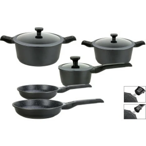 GSW Topf-Set Easy Click (Set 8-tlg) schwarz mit 36,04€ Preisnachlass