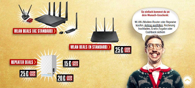 Günstige WLAN Router dank Asus Cashback Aktion schnaeppchenfuchs