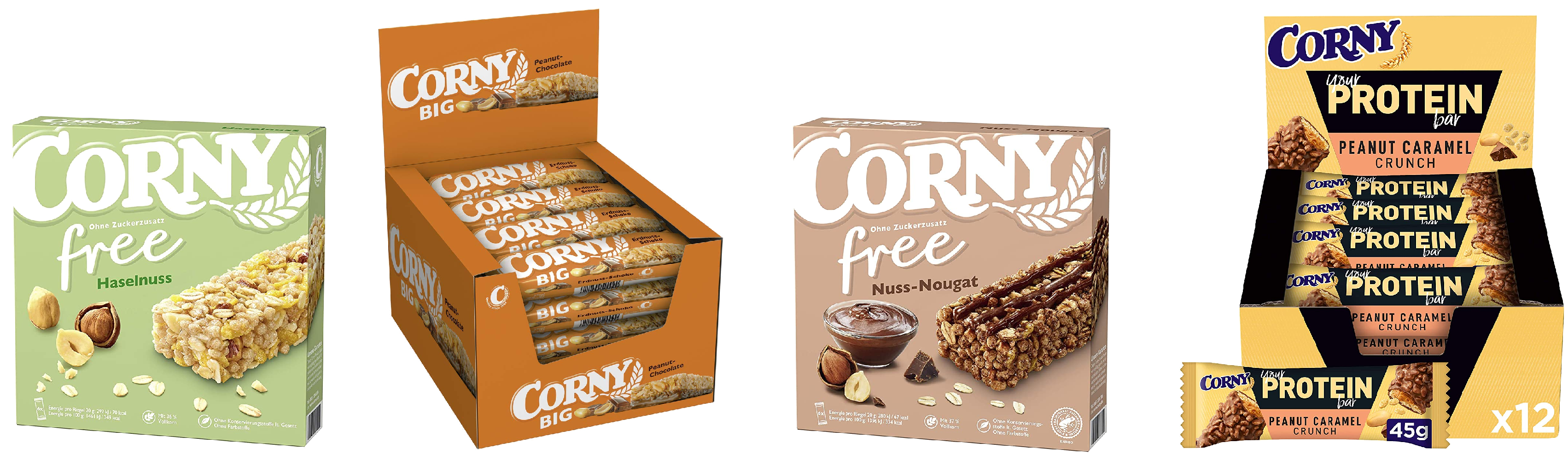 Reduzierte Corny Riegel im Vorratspack - große Auswahl &amp; verschiedene Packungsgrößen