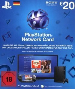 Sony PlayStation Network Card 20€ (DE) als Code für 16€