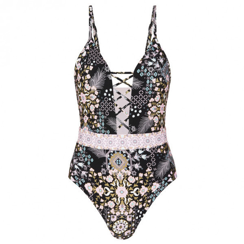 Seafolly Free Spirit Lace Up Maillot Swimsuit (10889-643) black: Spart 18,35€
