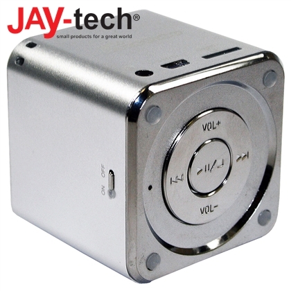 Jay-tech Mini Bass Cube SA101 in silber für 7,99 EUR + 4,95 EUR Porto