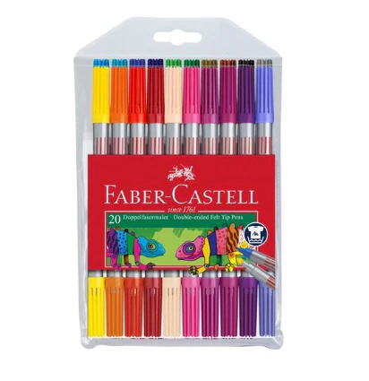 FABER CASTELL Doppelfasermaler 20er Etui
