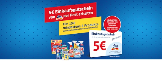 5€ dm-Gutschein geschenkt - beim Kauf von Henkel-Produkten im Wert von 10€