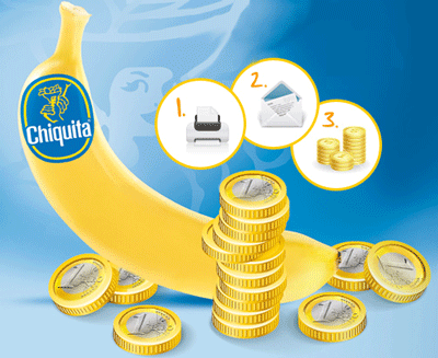 Chiquita Bananen-Cashback-Aktion - bis zu 2 Kilo Bananen kaufen und Geld zurückbekommen