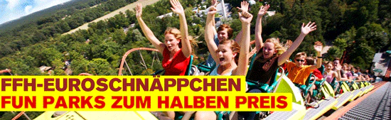 Nur heute: Freizeitparks zum halben Preis