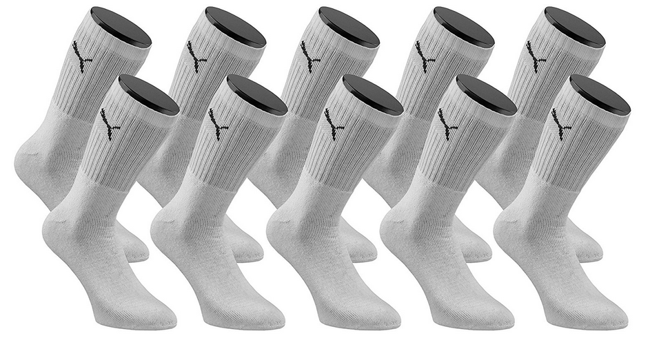 10er Pack Puma Crew Socken für 17€ - in den Größen 35-38, 39-42 und 43-46