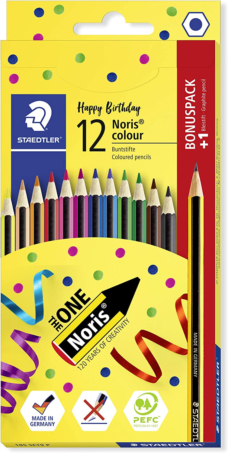 Staedtler Noris colour für 3€ - 13 Buntstifte mit 12 Farben &amp; HB-Bleistift (Prime)
