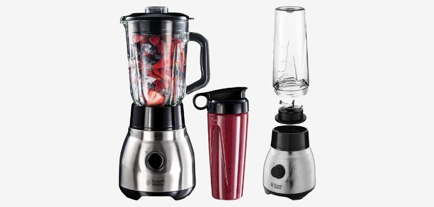 Russell Hobbs 2-in-1 Standmixer für 40€ - inkl. To-Go Becher, 600W Leistung