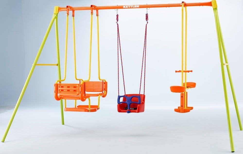 Kettler Schaukel 4 für 183€ - Einsteigerschaukel mit Gestell aus polyesterbeschichtetem Stahlrohr
