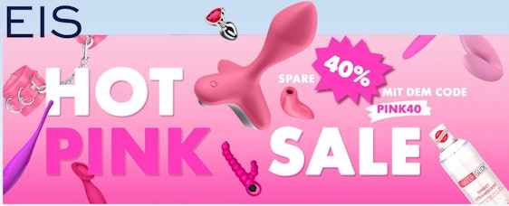 Eis.de Pink Sale Angebote – z. B.: Aufladbarer Silikon-Massager (19,5cm) für 18€ (statt 28€)