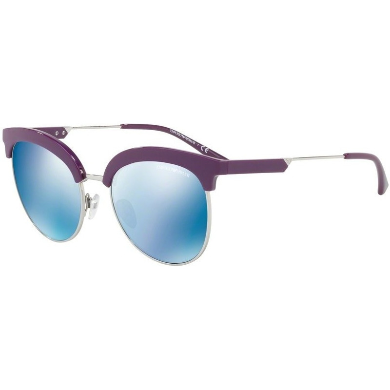 Aktion: Emporio Armani EA4102 561055 (violet-silver/dark blue mirror blue) 42% günstiger