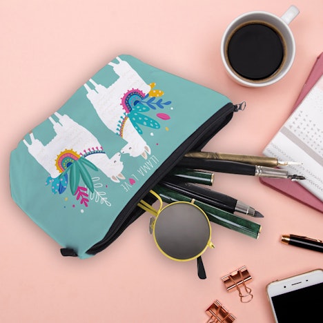 Kosmetiktasche im Lama Look <3