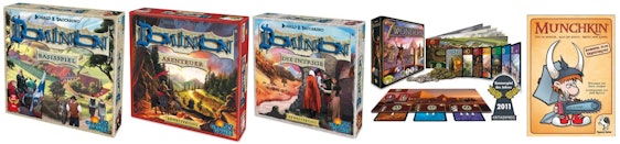 Günstige Brettspiele bei Thalia - z.B. Domion, 7 Wonders oder Munchkin
