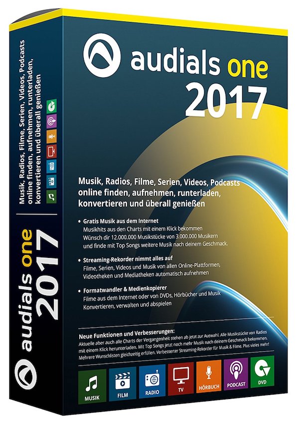 Audials One 2017 für 6€ – Software-Suite für Audio und Video