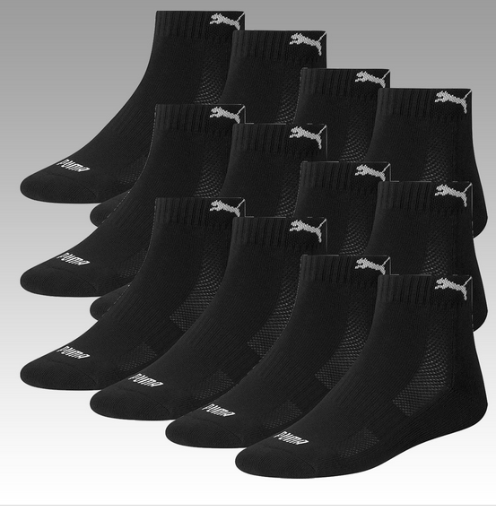 12 Paar Cushioned Quarter/Sneaker Socken für 27€