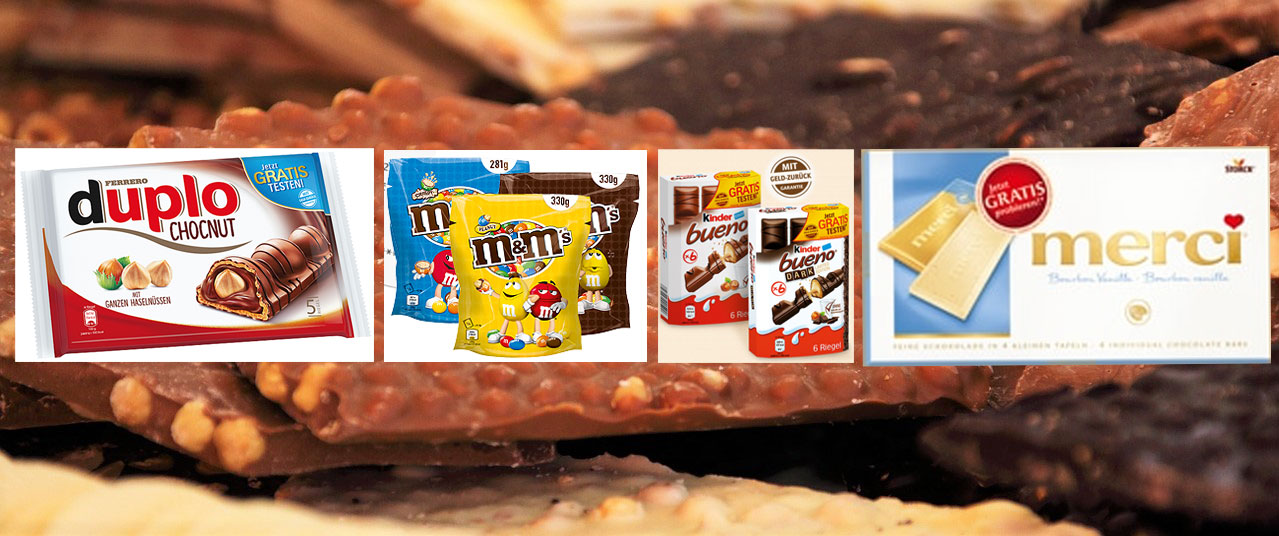 Gratis 4 x Schokolade - durch Cashback