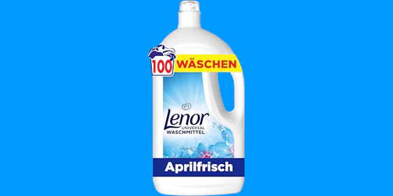 Wäschewaschen zum Sparpreis! 🧺 100WL Lenor Aprilfrisch Universal Flüssigwaschmittel für nur 15€ 🌸