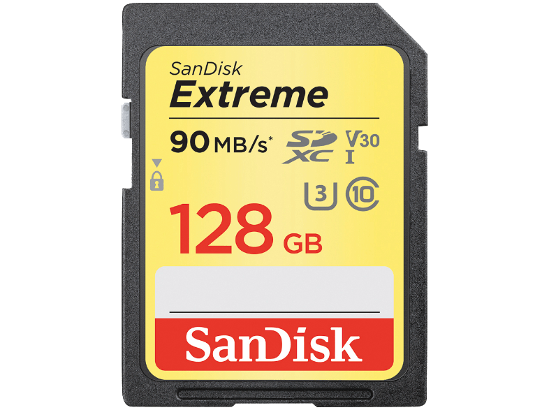 SANDISK Extreme®, SDXC Speicherkarte, 128 GB, 90 MB/s für 47 EUR inkl. Versand
