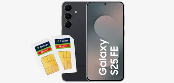 Doppel-SIM effektiv nur 2€ mtl. 📱 Samsung Galaxy S25 FE mit 20GB + 5GB Vodafone Allnet-Flat