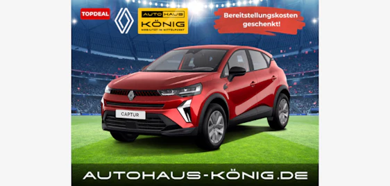 Leasingfaktor 0,49!!! 🤯 Renault Captur für 119€/Monat + 399€ Überführung 🚗- im Privat-Leasing über 24 Monate mit 5.000km/Jahr